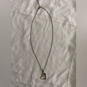 Elegant Silver Necklace with Pendant - costume jewelry